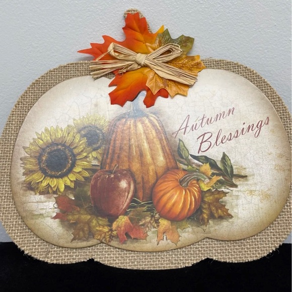 NWOT Hand Crafted “Fall” Wall Hangings x2 - Picture 10 of 11